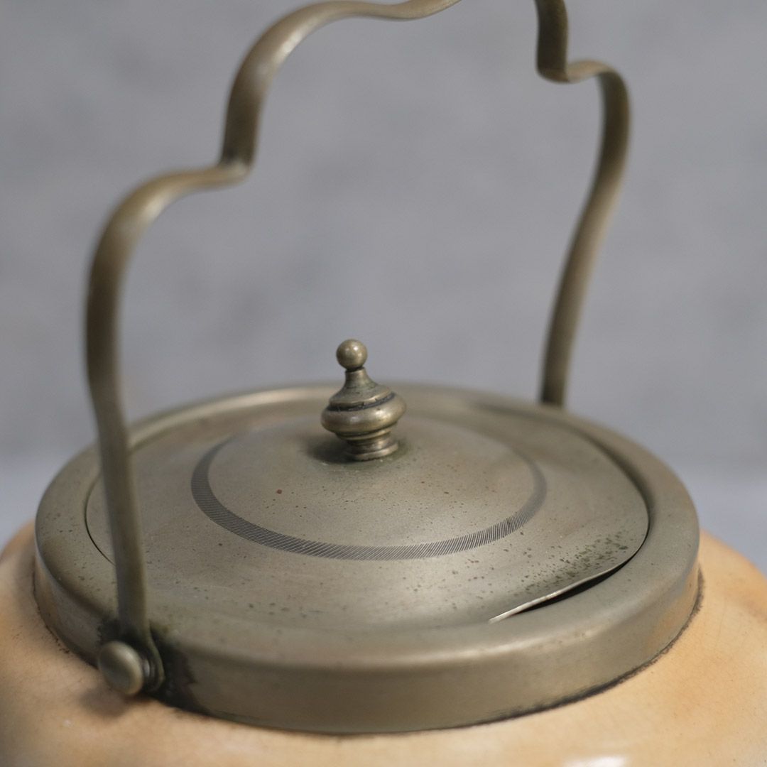 アンティーク ビスケットバレル ビスケットキャニスター イギリス 陶器の保存容器4