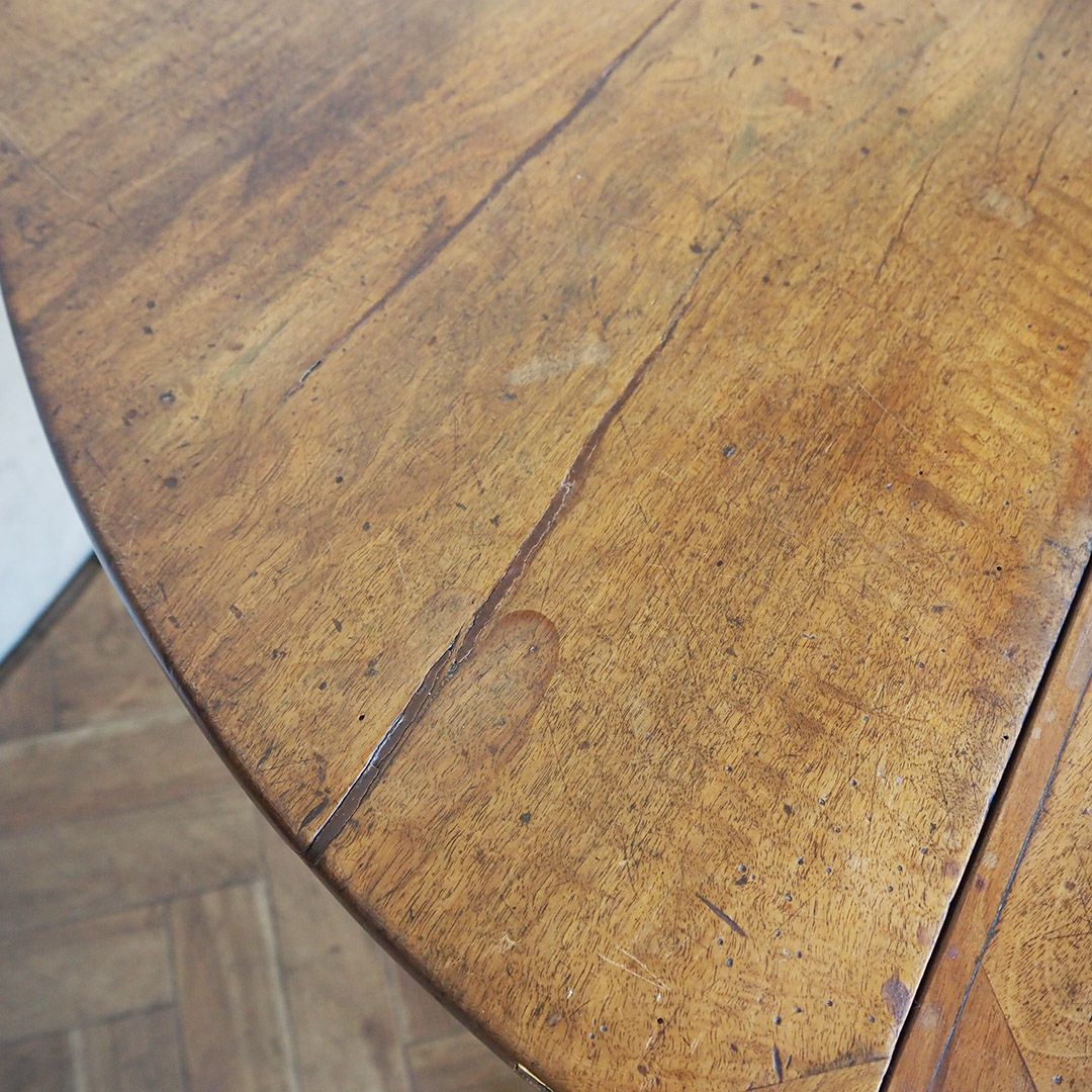 アンティーク エクステンションテーブル イギリス 半円から円卓へ拡張できるテーブル