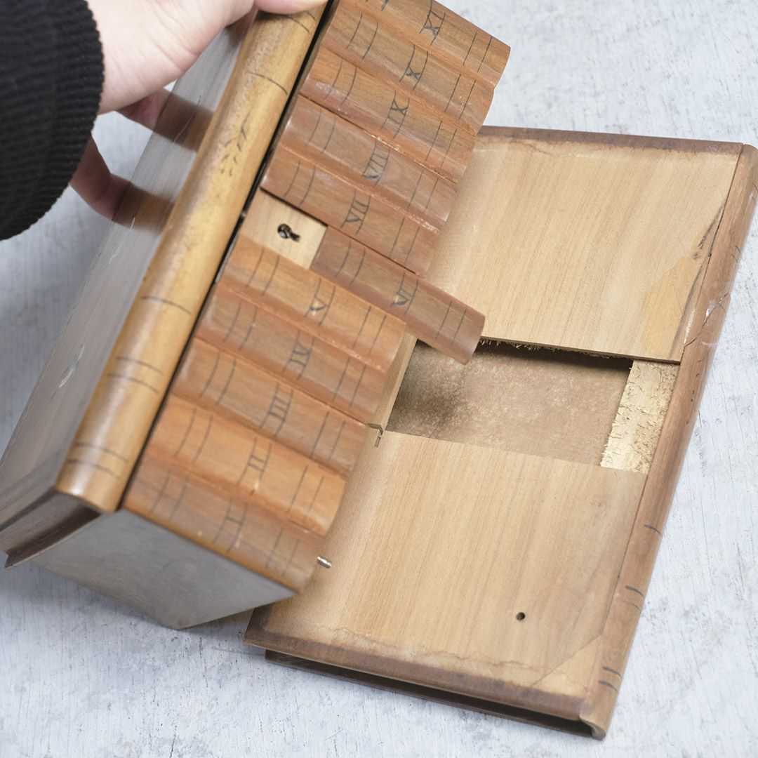 寄木細工小箱の隠しボックス