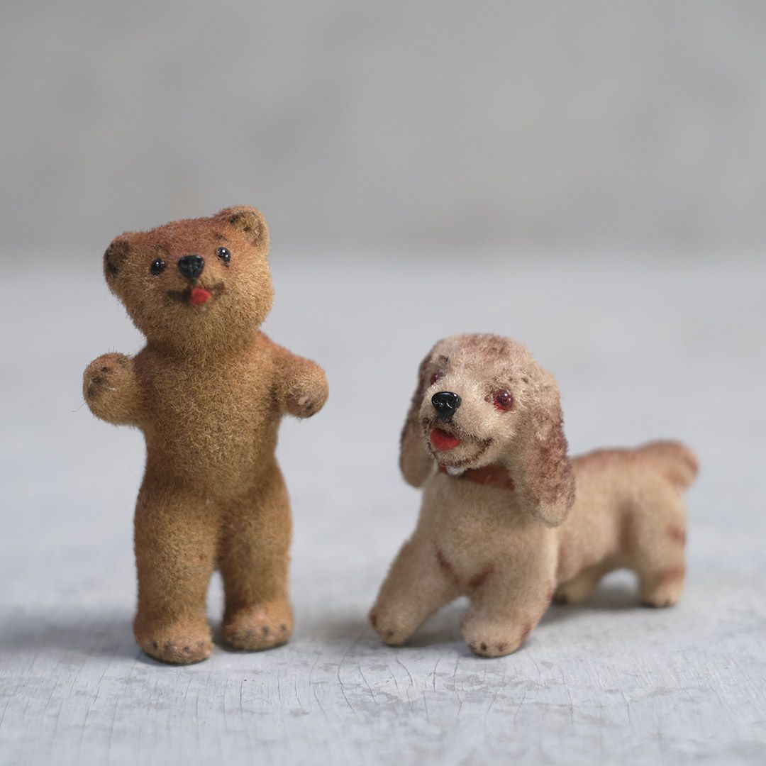 ヴィンテージ フロッキーミニアニマル 西ドイツ 可愛い手のひらサイズ03