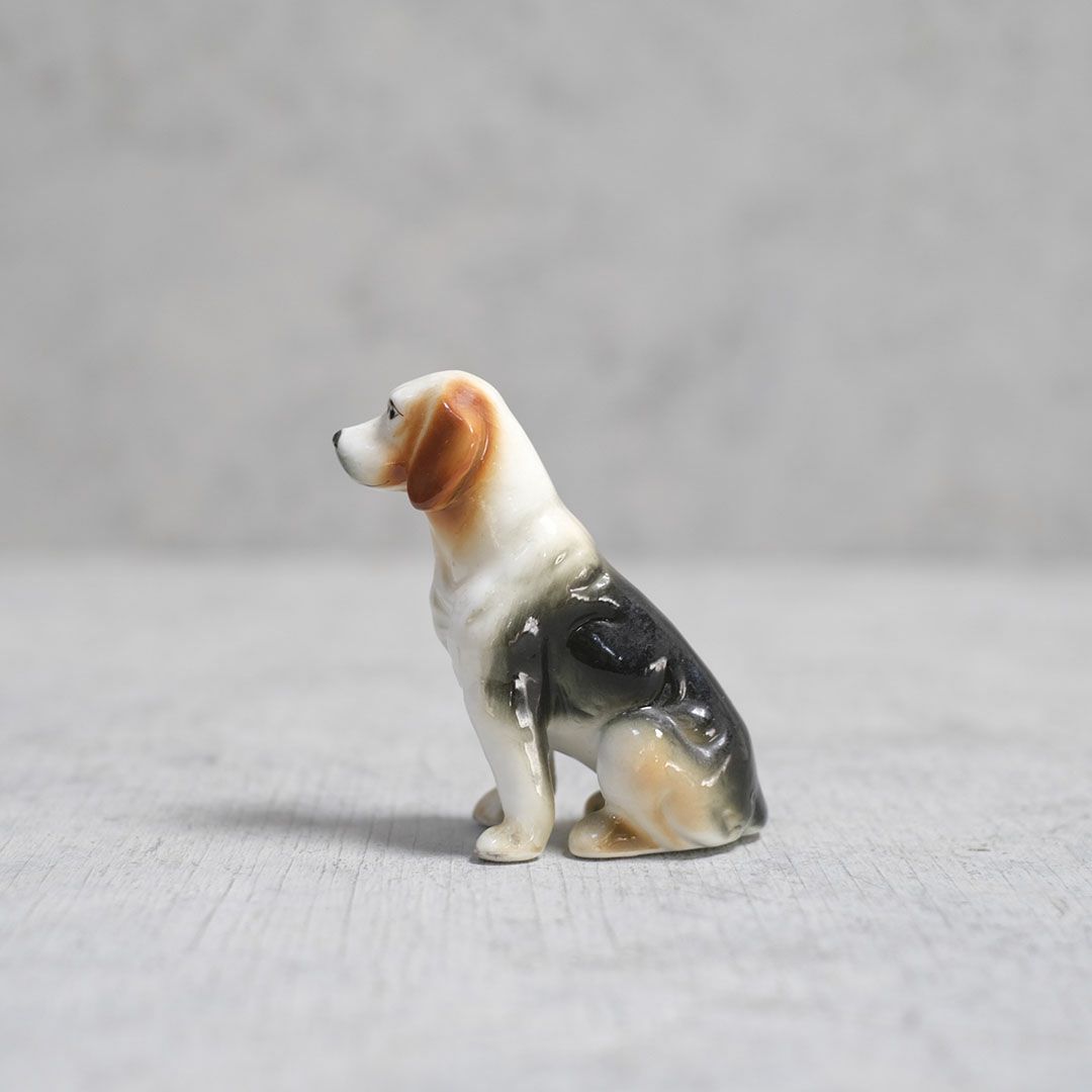 アンティーク 犬のフィギュリン 陶器人形3
