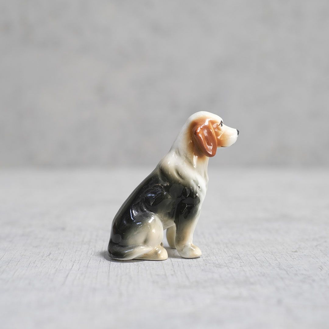 アンティーク 犬のフィギュリン 陶器人形4