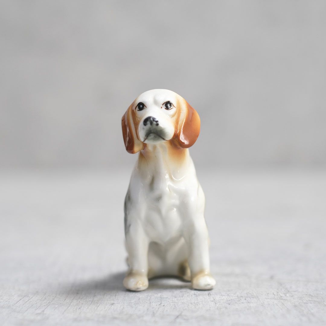 アンティーク 犬のフィギュリン 陶器人形5