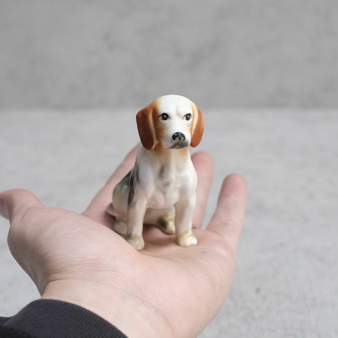 アンティーク 犬のフィギュリン 陶器人形6