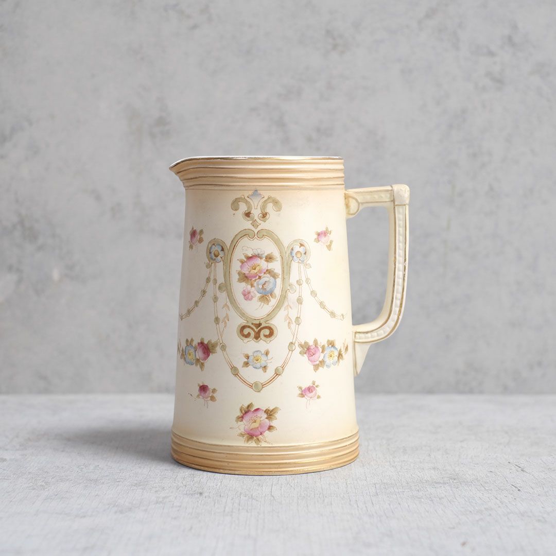 アンティークジャグ イギリス CROWN DEVON 陶器の花瓶1