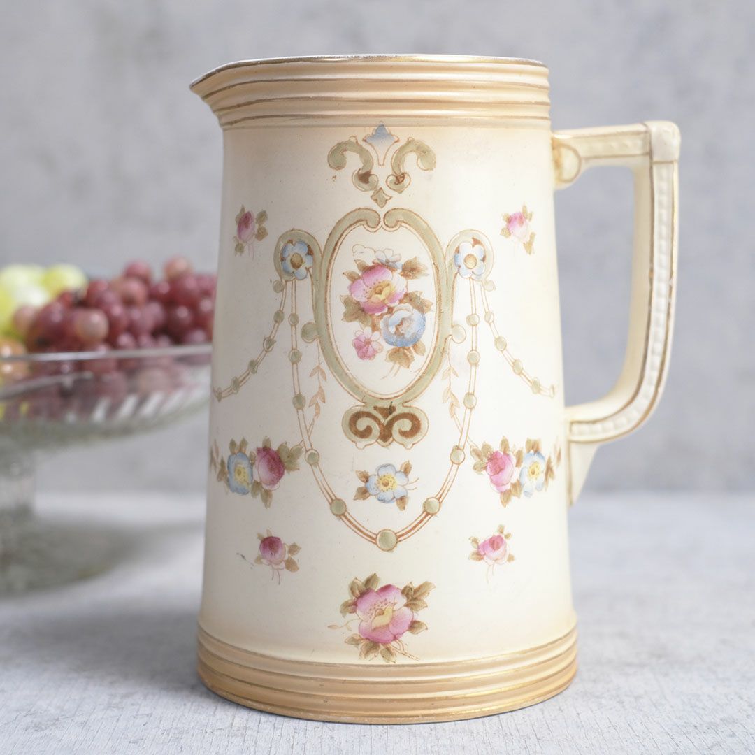 アンティークジャグ イギリス CROWN DEVON 陶器の花瓶3