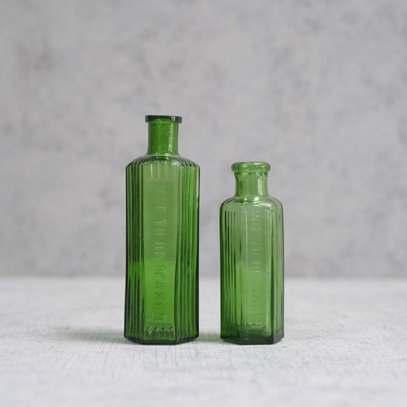 アンティーク ポイズンボトル poison bottle Lilly 1900s - 雑貨