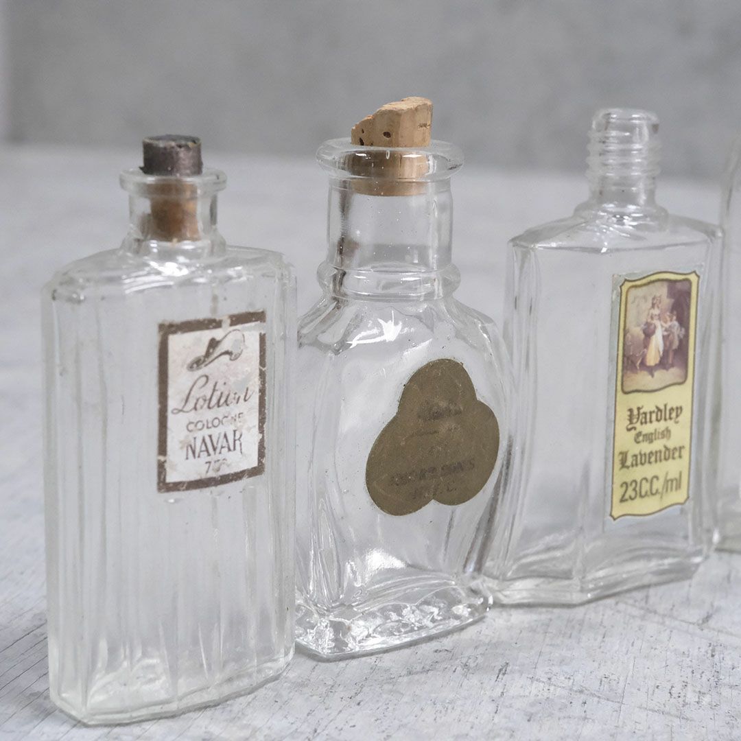 アンティークパフュームボトル 香水瓶 フランス イギリス ラベル付き 小瓶 