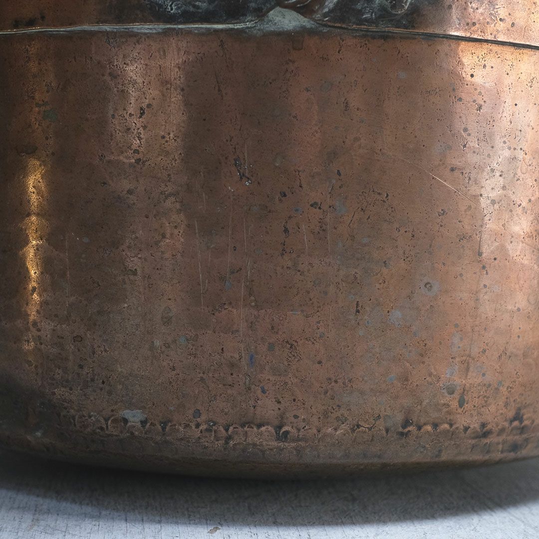 アンティーク 銅鍋 イギリスで19世紀中期に作られたコッパー製の古い大鍋7