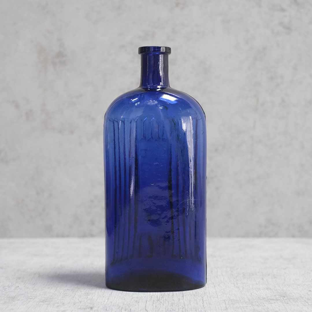 アンティーク薬瓶/ポイズンボトル コバルトブルー 貴重な大き目サイズ3