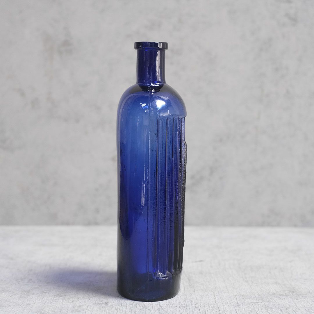 アンティーク薬瓶/ポイズンボトル コバルトブルー 貴重な大き目サイズ4