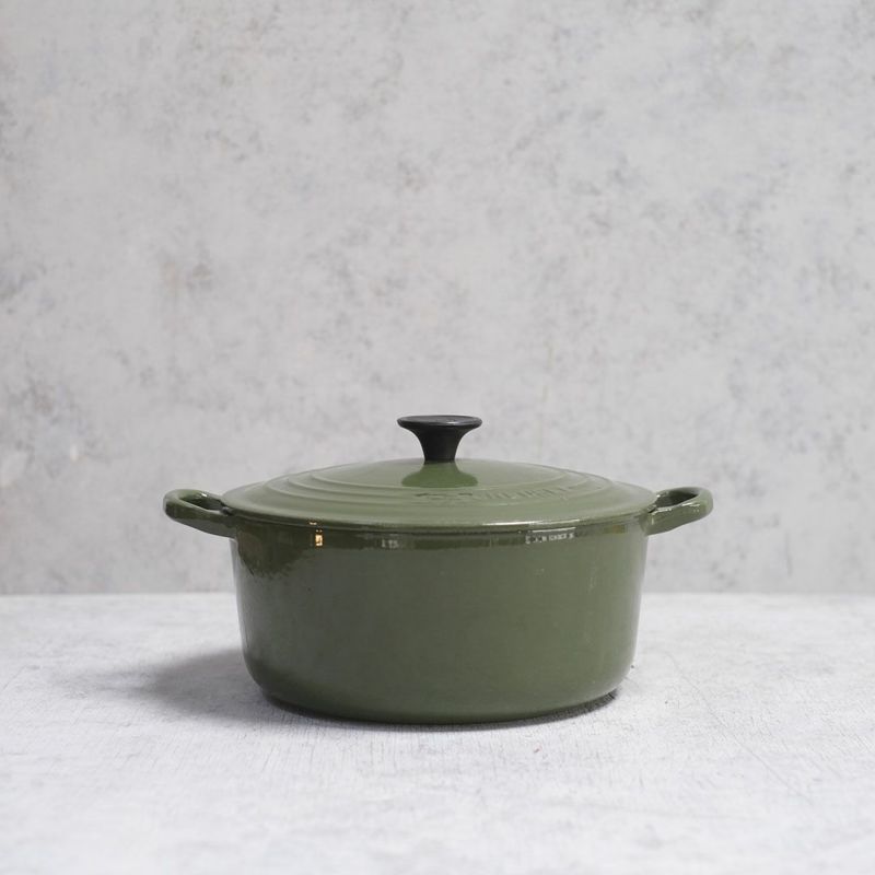 オールド ル・クルーゼ ココットロンド フランス LE CREUSET 両手鍋 サイズ22の通販 アンティークショップMALTOオンライン