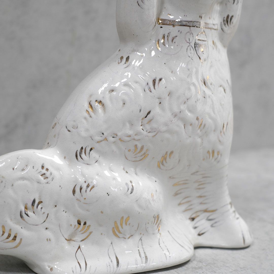 アンティークスタッフォードシャードッグ 犬の置物 イギリス 陶器8