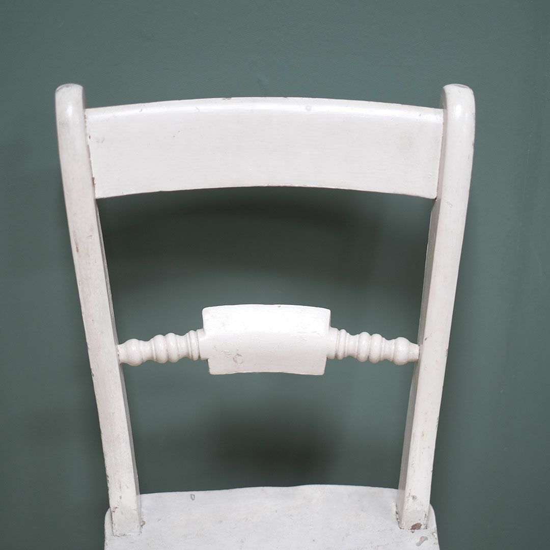 アンティーク ペイントスクロールバックチェア 椅子