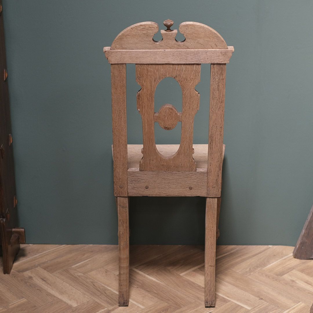アンティーク ホールチェアD 剥離されたエントランスチェア 飾り椅子 マホガニー イギリス