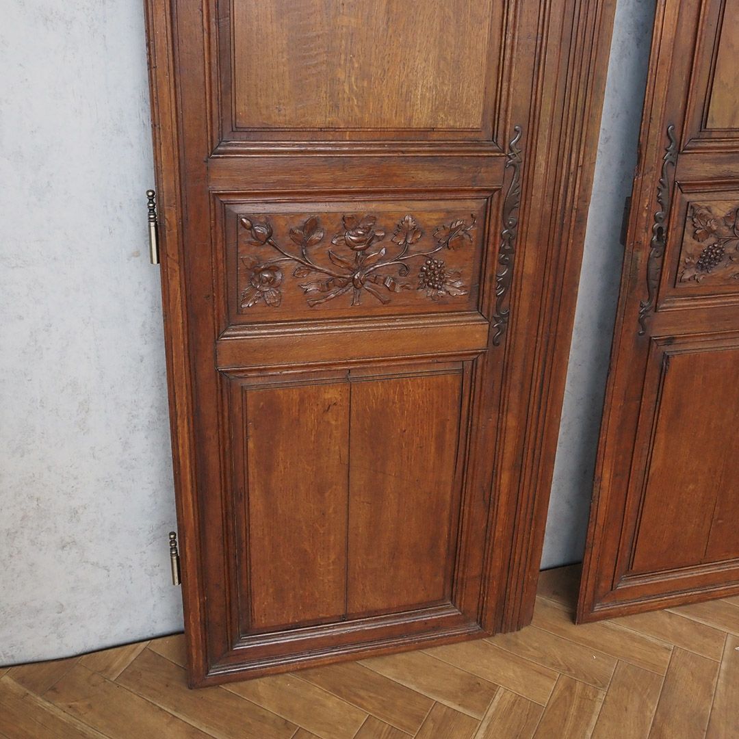 アンティーク キャビネットドア フランス オーク ロココ様式