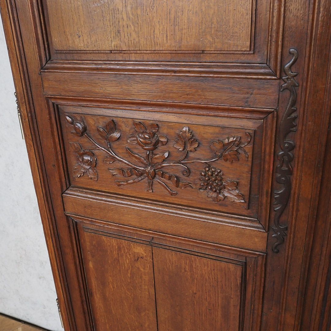 アンティーク キャビネットドア フランス オーク ロココ様式