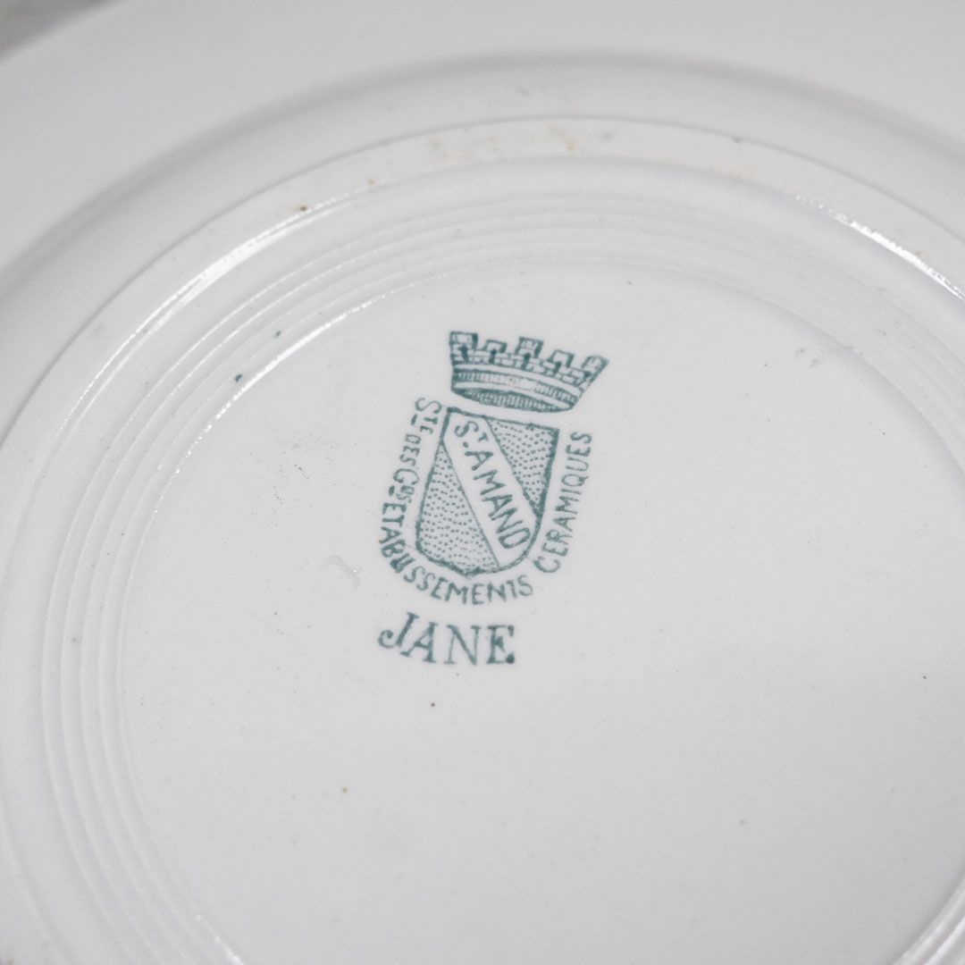 アンティークスープ皿 フランス SAINT AMAND(サンタマン窯) JANE