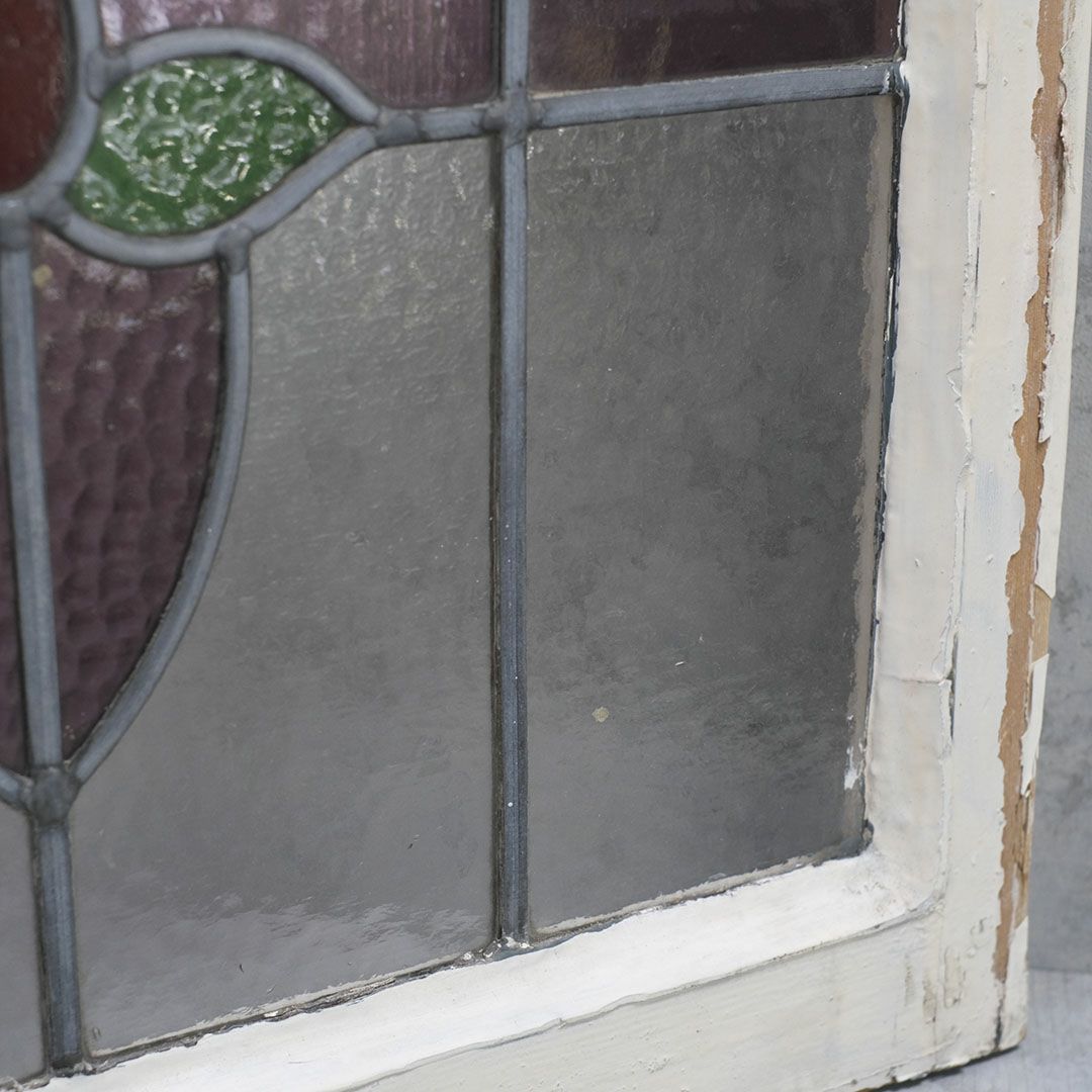アンティークステンドグラス・ミニフラワー イギリスの古民家で使用されていたガラス窓4