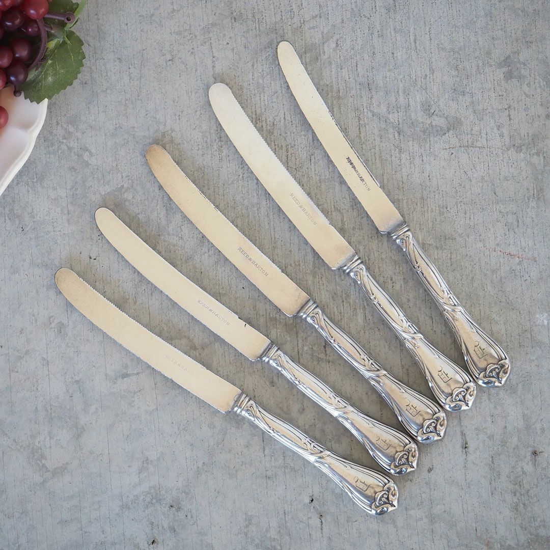 アンティーク ティーナイフ アメリカ Reed＆Barton シルバープレー ト バターナイフ