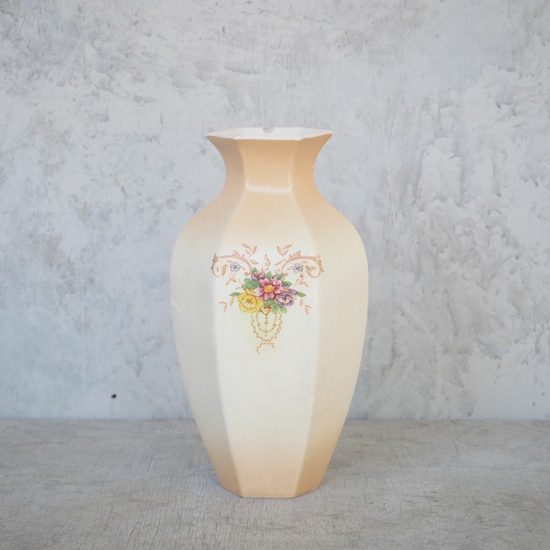 アンティークフラワーベース イギリス CROWN WARE DUCAL LOUIS  陶器の花瓶1