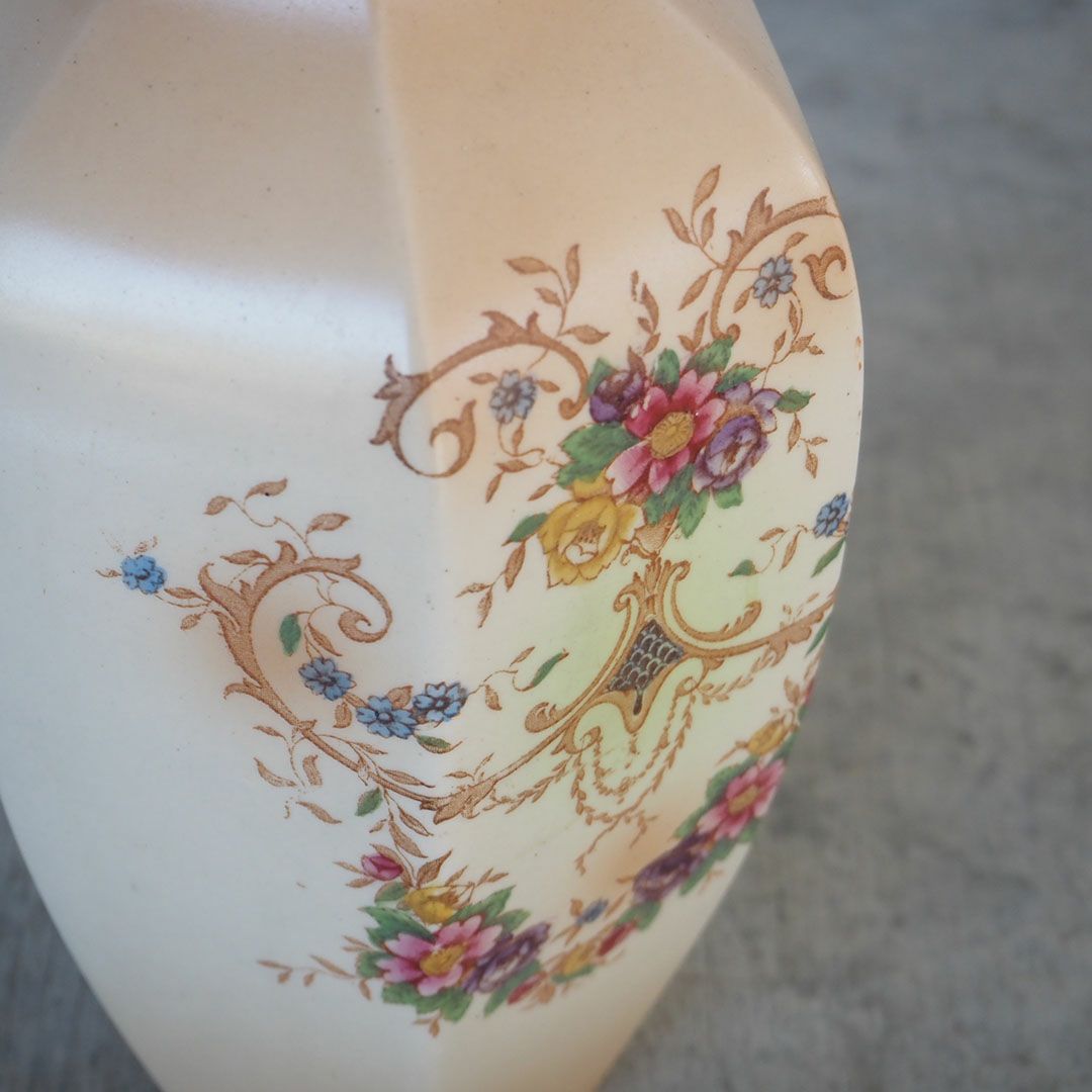 アンティークフラワーベース イギリス CROWN WARE DUCAL LOUIS  陶器の花瓶3