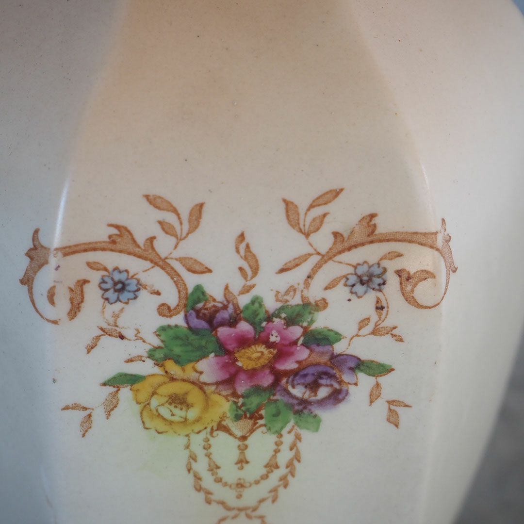 アンティークフラワーベース イギリス CROWN WARE DUCAL LOUIS  陶器の花瓶4