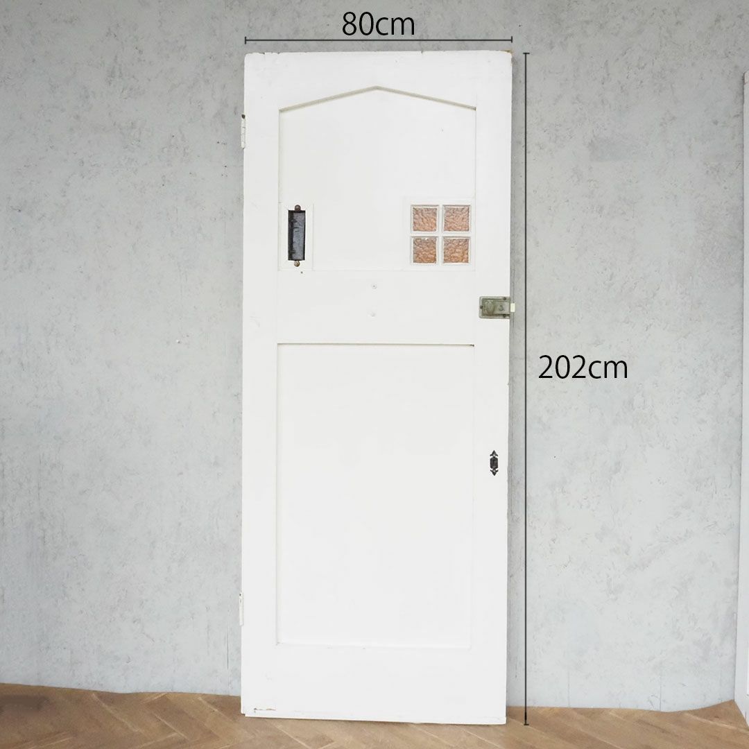 アンティークドア ホワイト イギリス 小さな明かり窓付き エントランス扉