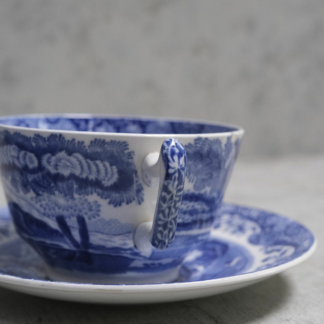 アンティークティーカップ&ソーサー SPODE ITALIAN スポード イギリス