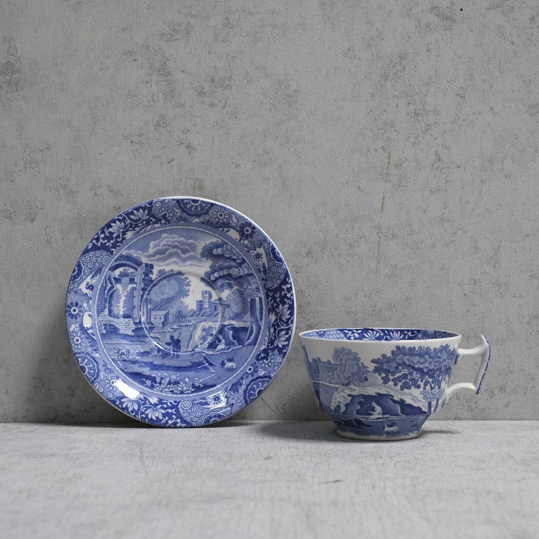 アンティークティーカップ&ソーサー SPODE ITALIAN スポード イギリス