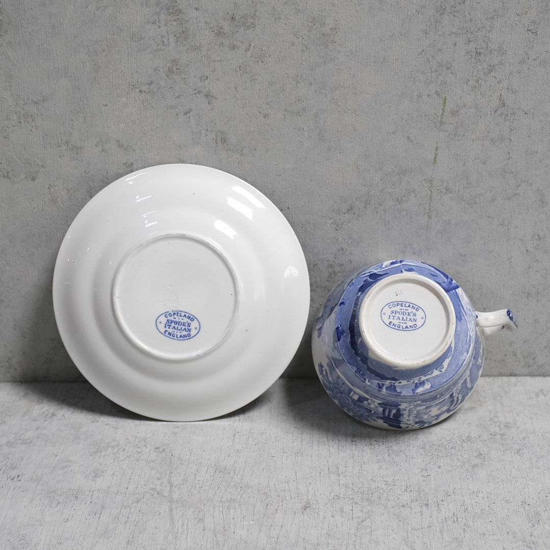 アンティークティーカップ&ソーサー SPODE ITALIAN スポード イギリス