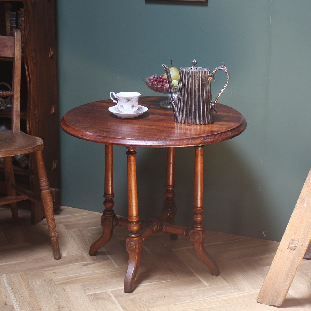 ローラアシュレイアンティーク径120cm丸テーブル あったか 