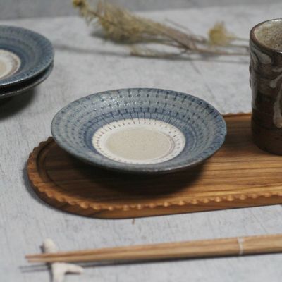 【かるがもさん専用】やちむん北窯 宮城工房指掻き8寸皿 / 24.5㎝蛇の目なし かるがもさん専用】やちむん北窯 宮城工房指掻き8寸皿 / 24.5