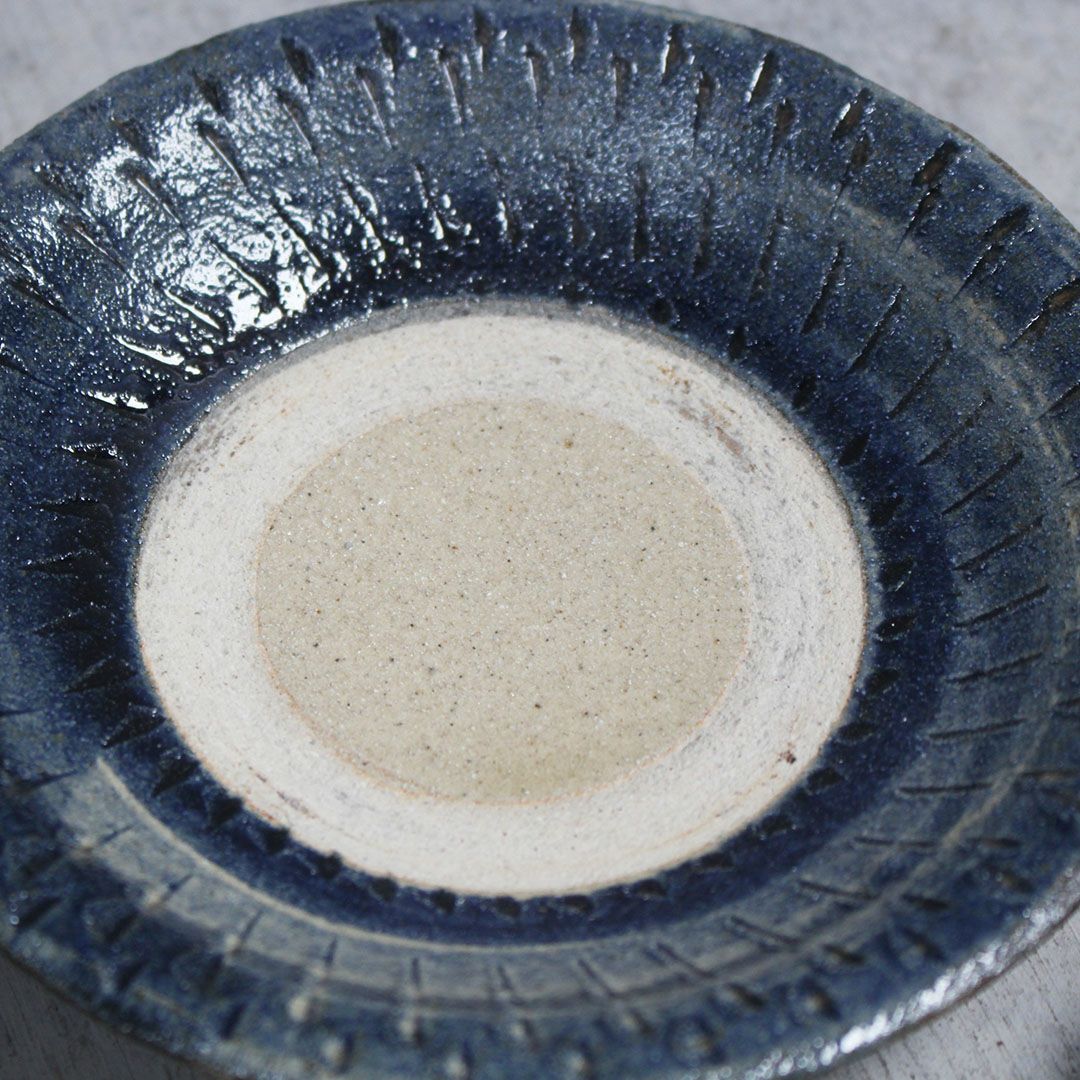 やちむん 沖縄 宮城正享 5寸皿 読谷村北窯 飛鉋