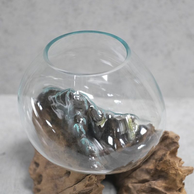 古木とガラスのフラワーベースを通販する東京のインテリアショップMALTO