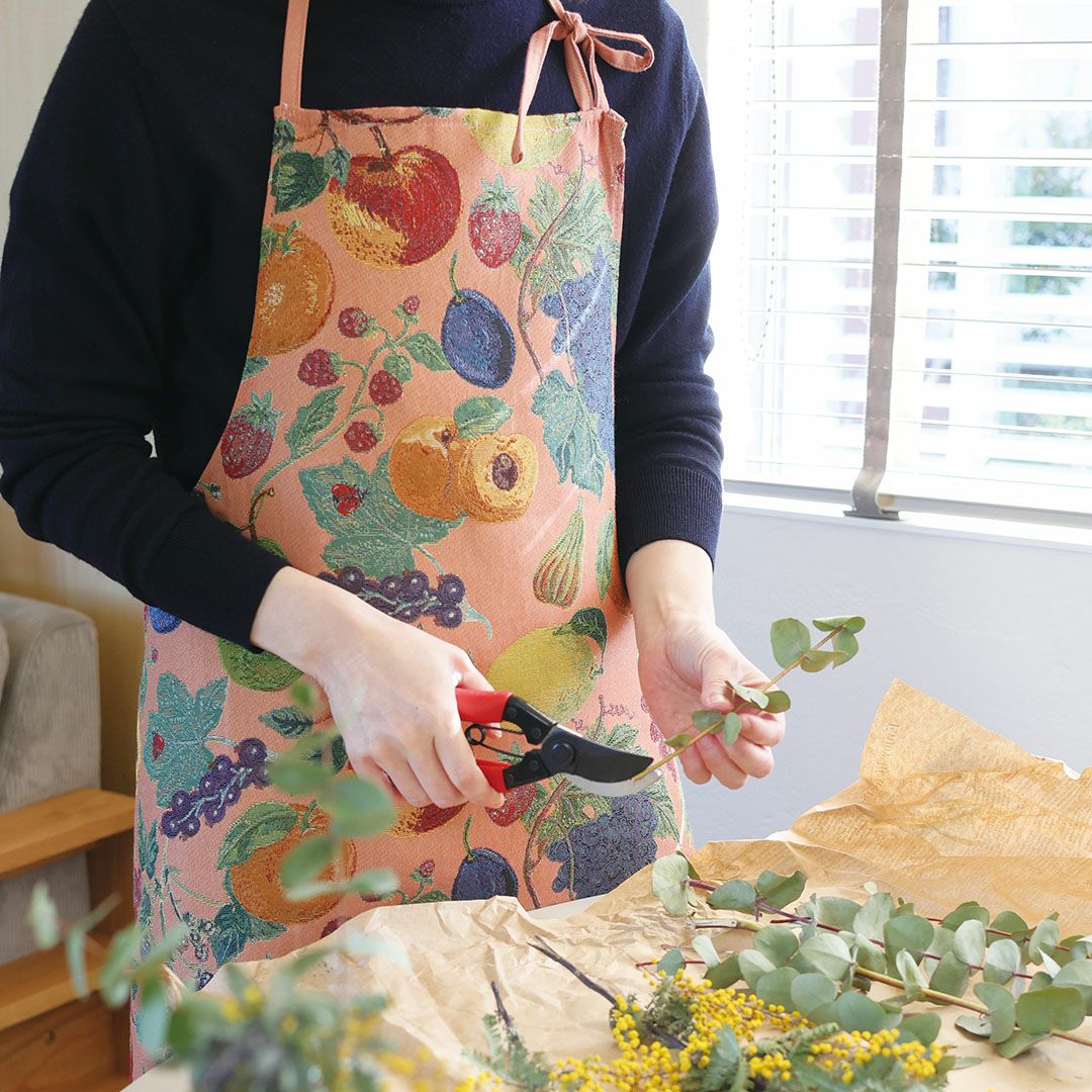 Nathalie Lete(ナタリーレテ) エプロン フルーツデザイン ピンク