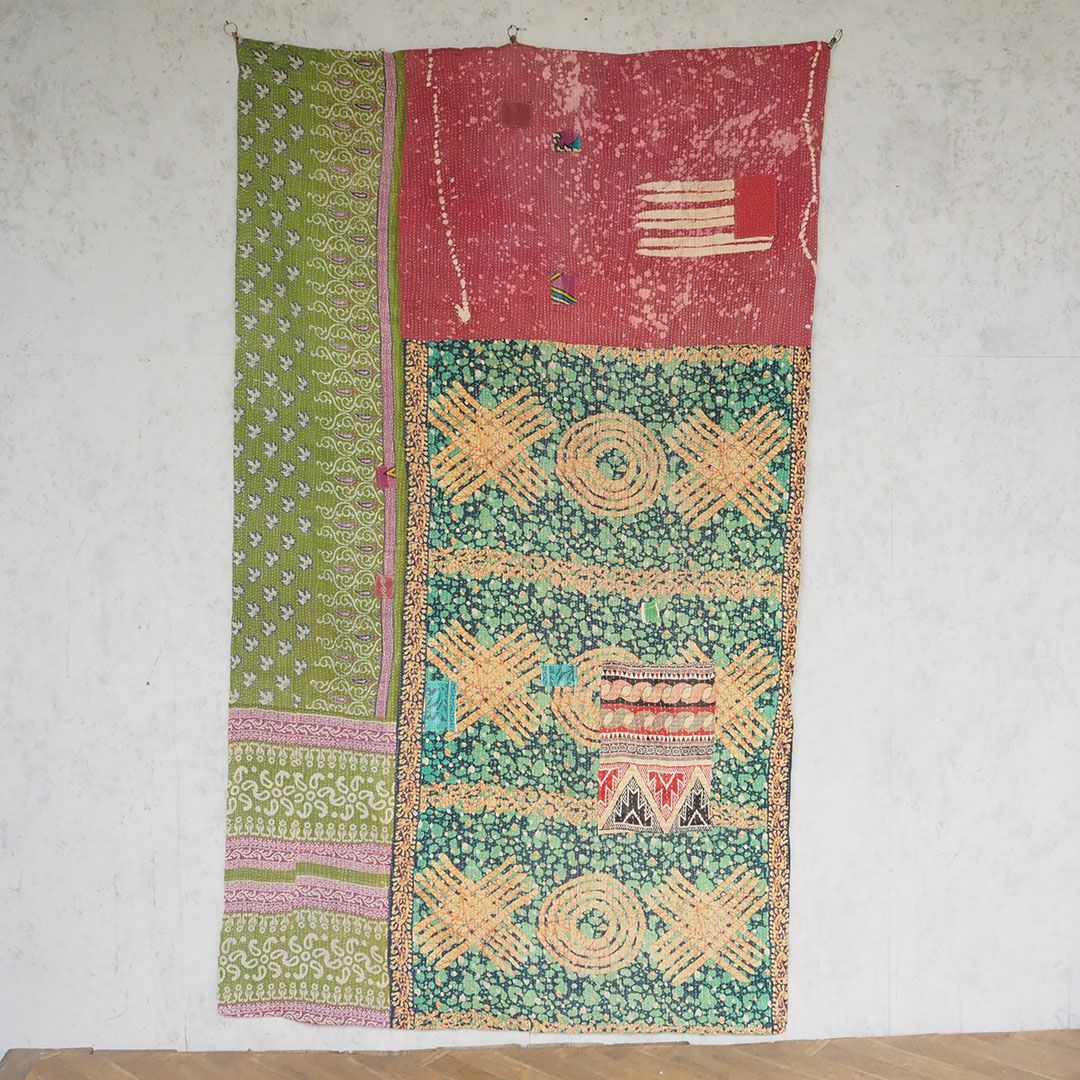 KANTHA(カンタ)・パッチワーク刺し子の大判ファブリック