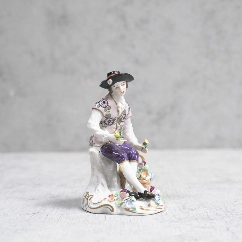 アンティークフィギュリン シッツェンドルフ 陶器の人形 ドイツ オブジェの通販 アンティークショップMALTOオンライン
