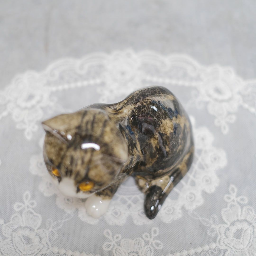 ヴィンテージ WINSTANLEY CAT/ケンジントンキャット・キジ猫 子猫 イギリス 陶芸作家Jenny Winstanley3