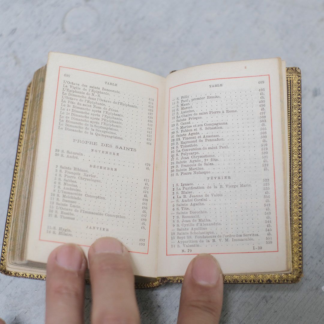 アンティーク祈祷書 フランス パロワシアン(Paroissien)1800年代 ミゼル