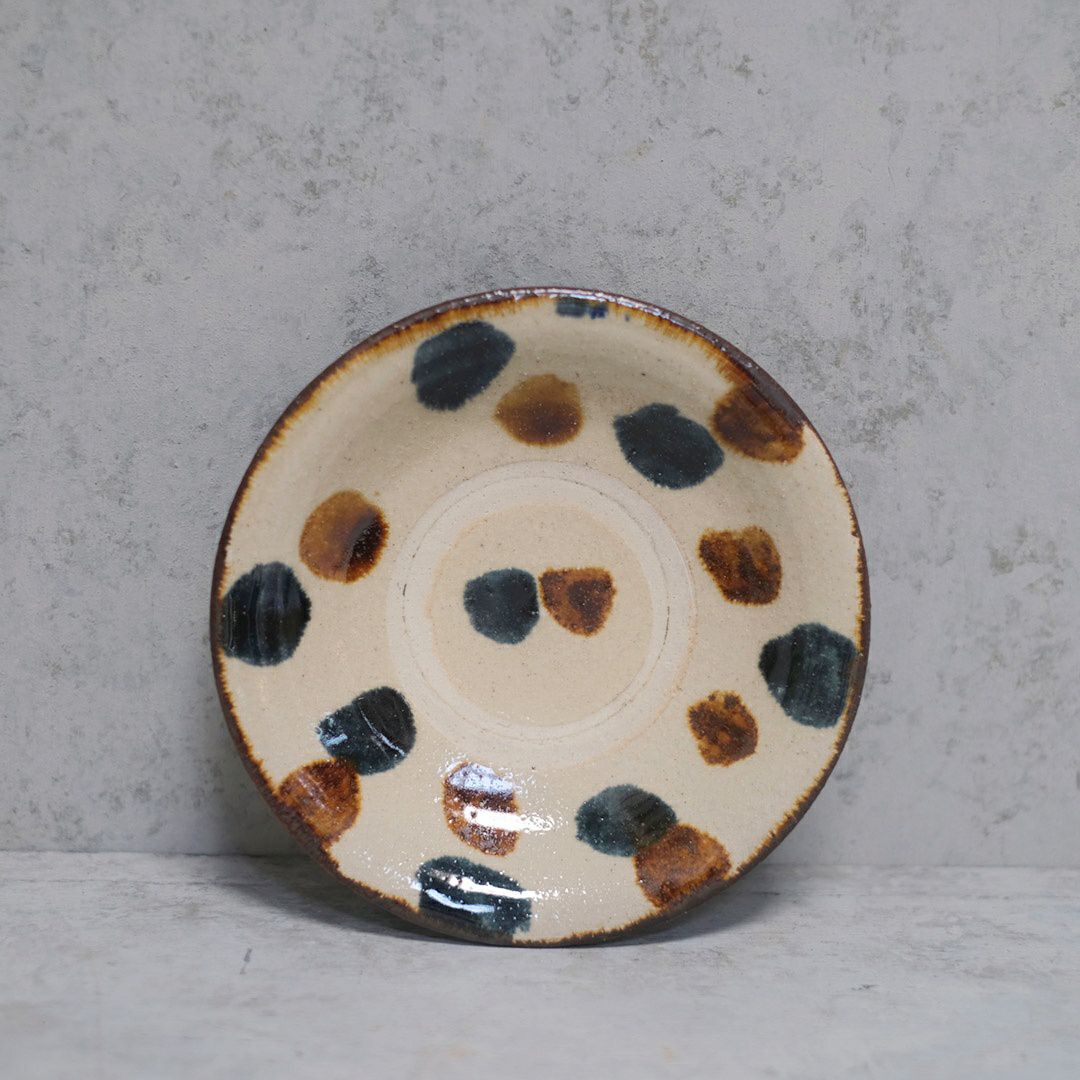 やちむん 沖縄 松田共司 5寸皿 点打ち 読谷村北窯 一点物 の通販