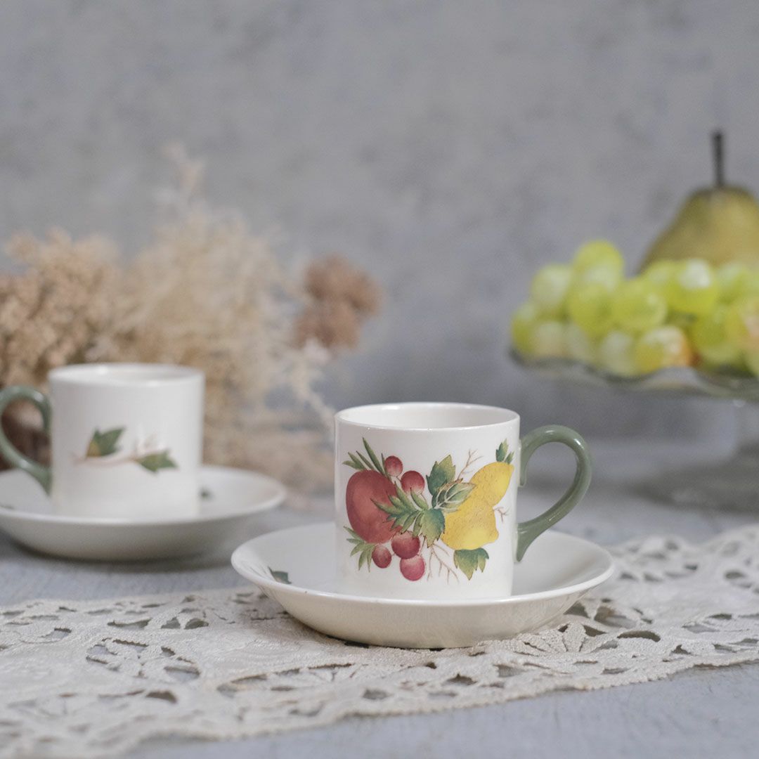 ヴィンテージ デミタスカップ&ソーサー イギリス WEDGWOOD COVENT GARDEN ウェッジウッド コベントガーデン