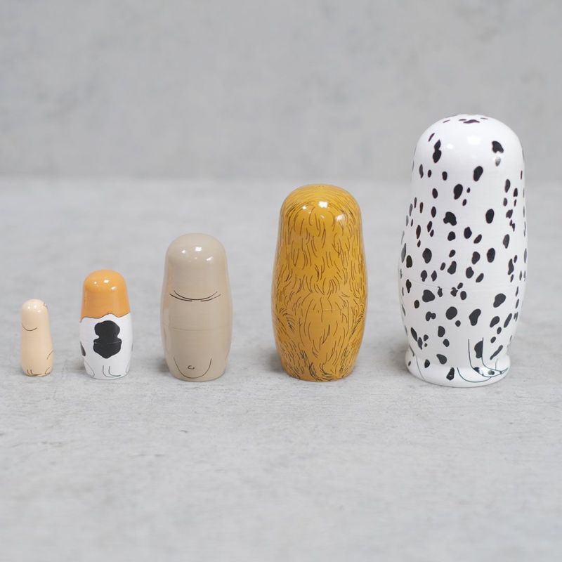 かわいい犬のマトリョーシカ MIDORI KOMATSU 置物 おしゃれな