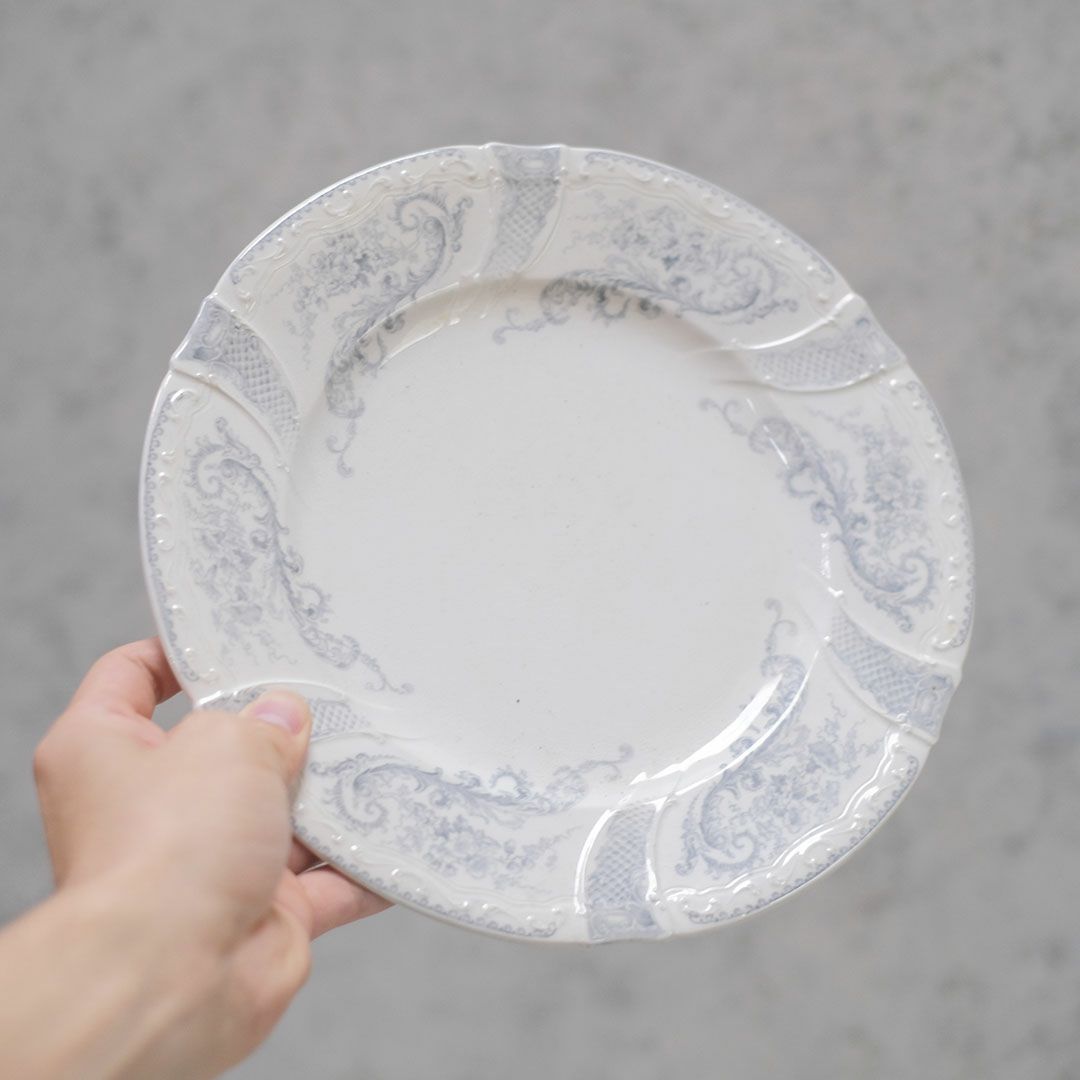 アンティークLONGWY(ロンウィー)ディナーレート フランス 皿 /アンティーク食器　直径25cm2