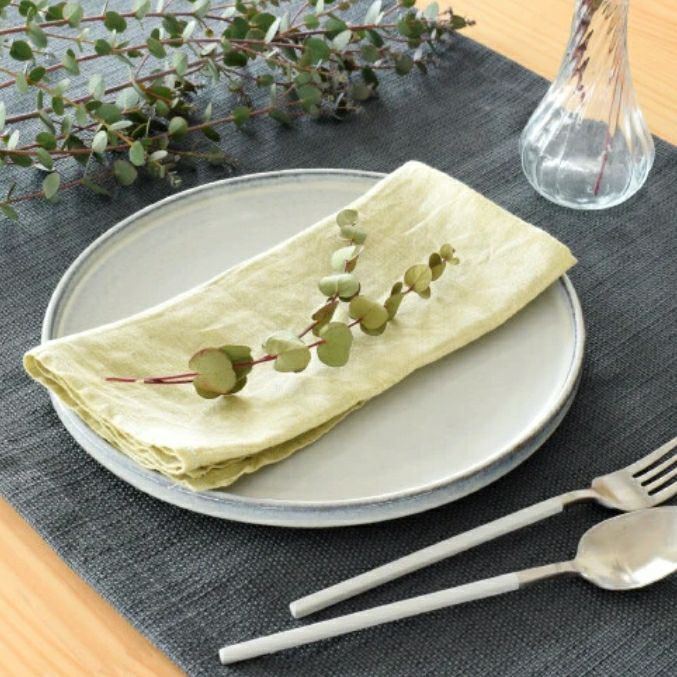 美濃焼　切立皿　プレート　24cm 黒陶粉引　1枚 黒土モダンフラットディナー皿 切立皿 日本製 美濃焼き 黒陶粉引 w24cm