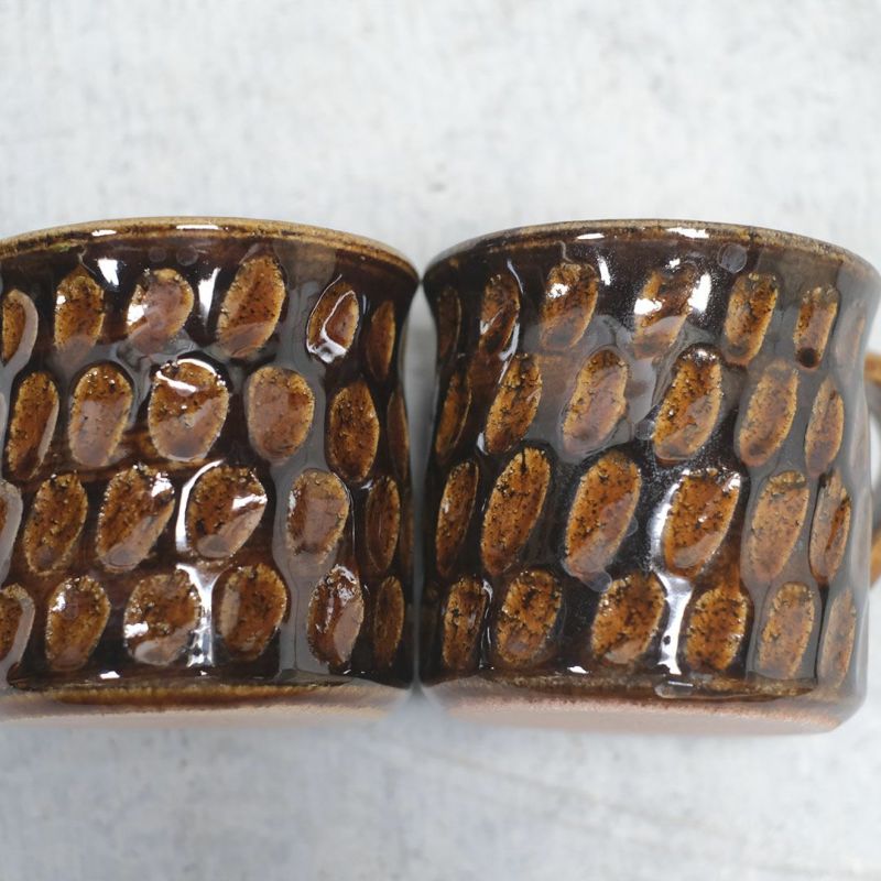 ほっこりマグカップ 飴色 日本製 美濃焼き 手作り の通販