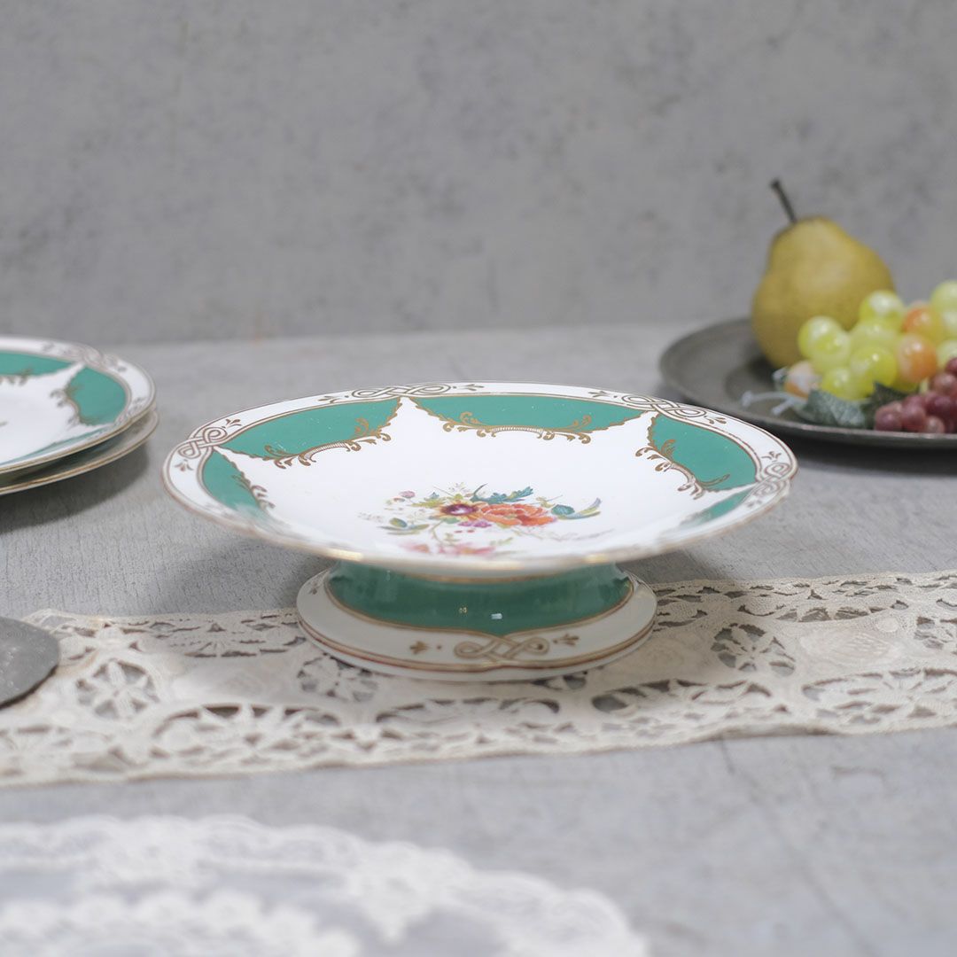 吹きガラス製コンポティエ コンポート皿 たのしい フランス 