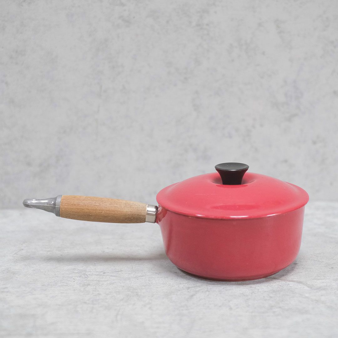 ヴィンテージ Le Creuset（ルクルーゼ）鍋 赤 片手鍋 フランス S2