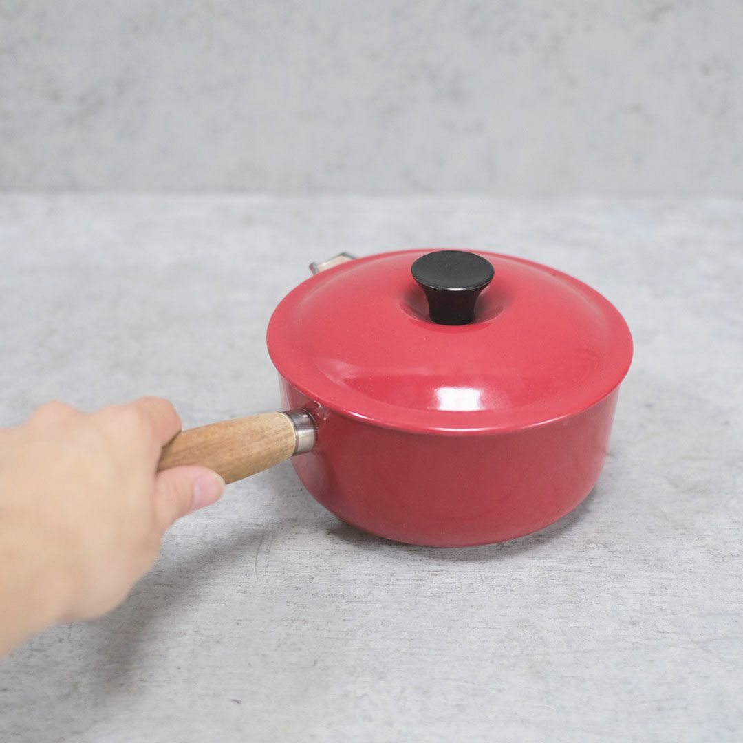 ヴィンテージ Le Creuset（ルクルーゼ）鍋 赤 片手鍋 フランス S3