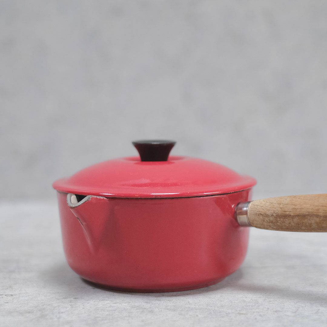 ヴィンテージ Le Creuset（ルクルーゼ）鍋 赤 片手鍋 フランス S4